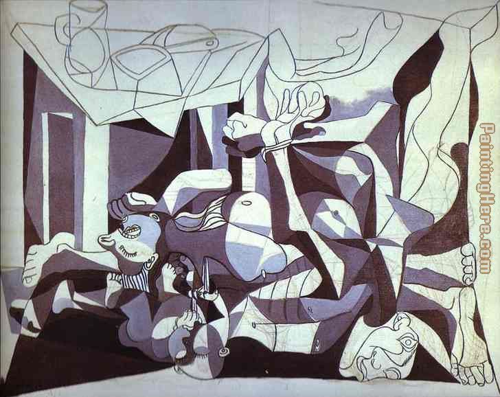 Th Charnel House painting - Pablo Picasso Th Charnel House art painting